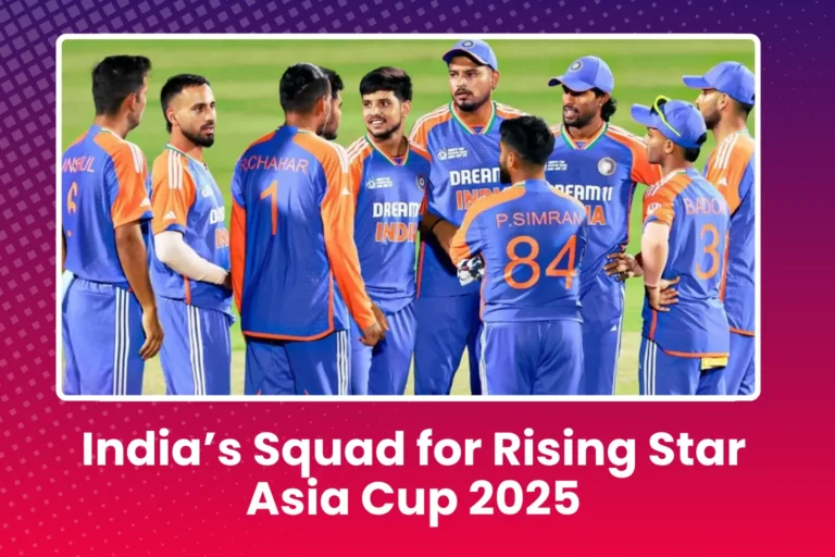 India’s Squad for Rising Star