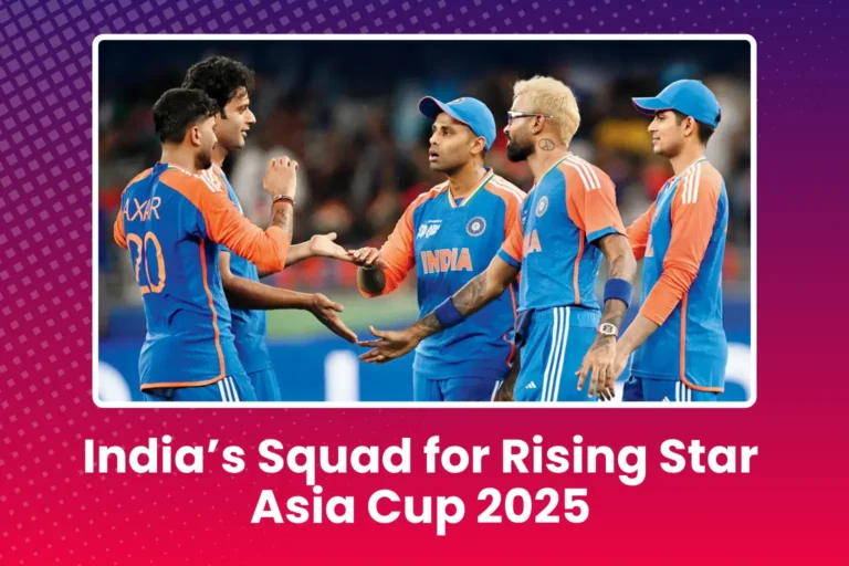 India’s Squad for Rising Star Asia Cup