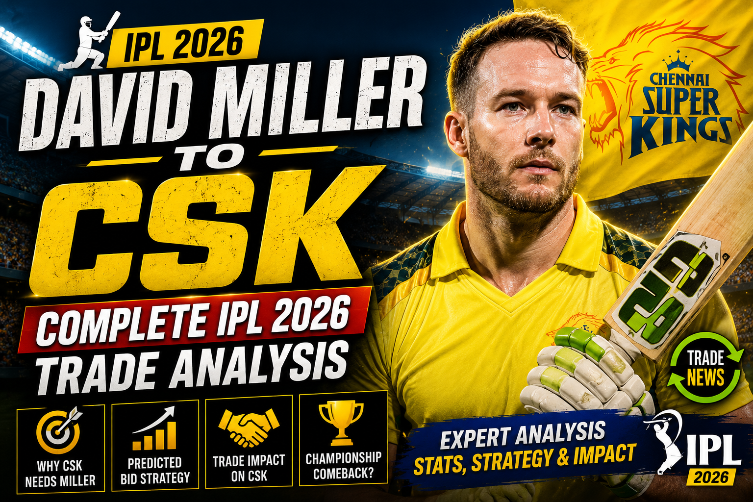 David Miller to CSK: Complete IPL 2026 Trade Analysis