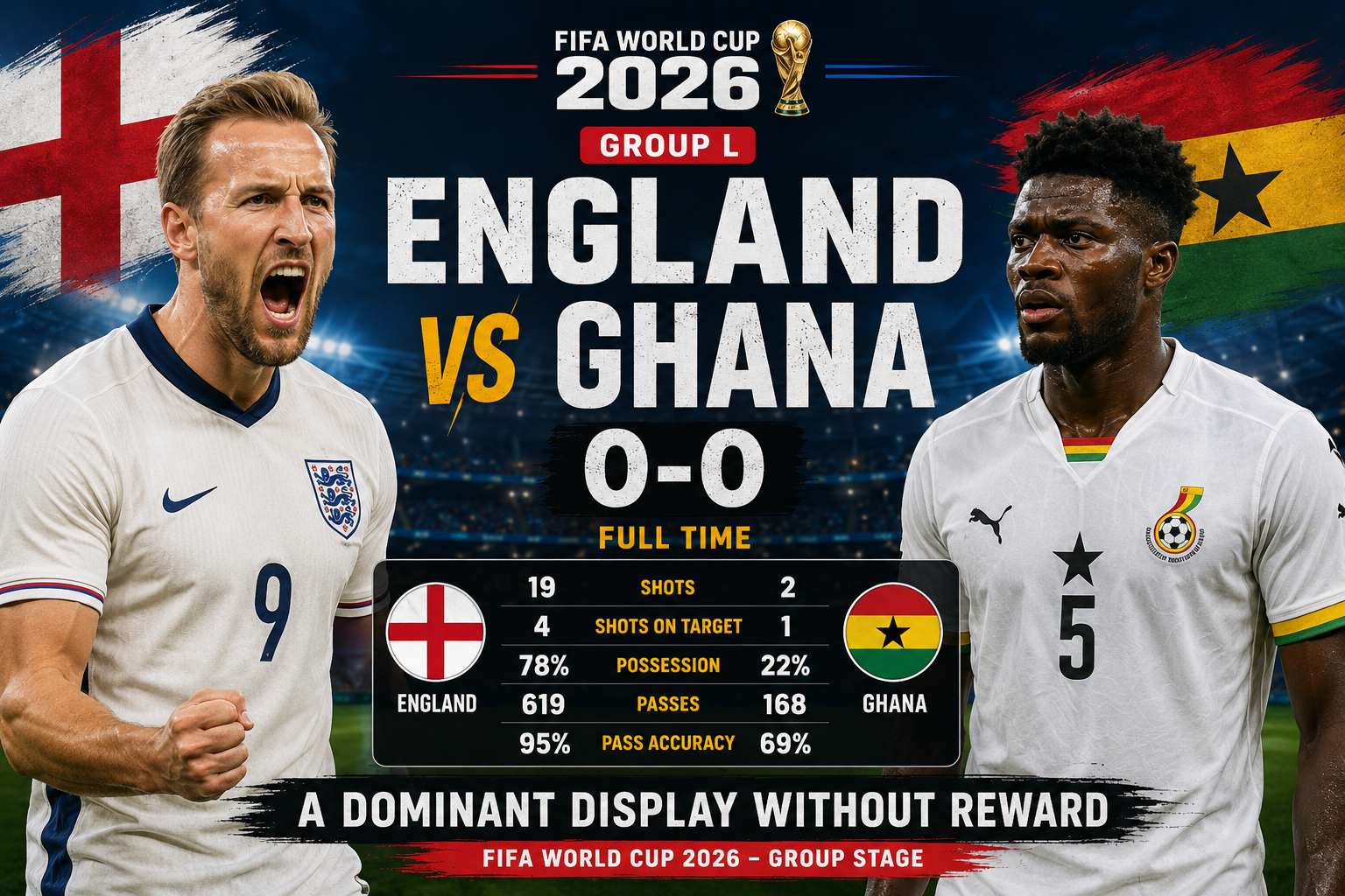 England vs Ghana 0-0
