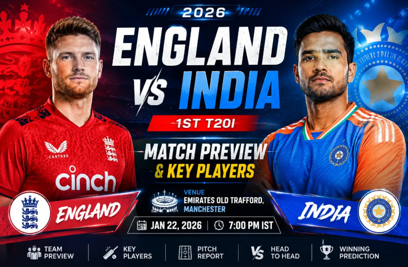 England vs India 1st T20I Match Preview & Key Players